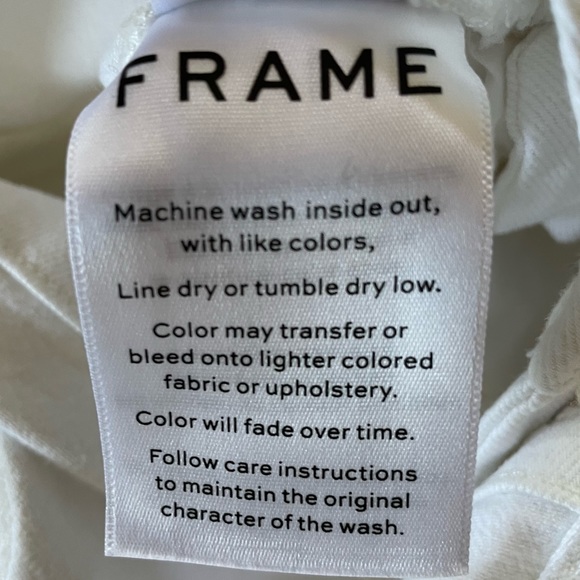 Frame Denim Le Garcon Denim Overalls Jumpsuit, Blanc White Size XSmall - Picture 7 of 10